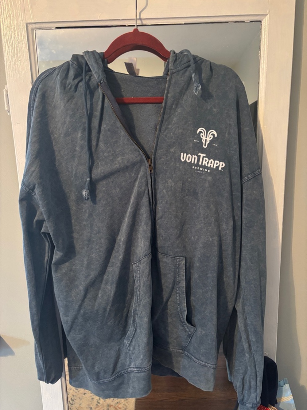 Men’s Blue Zip-Up Hoodie